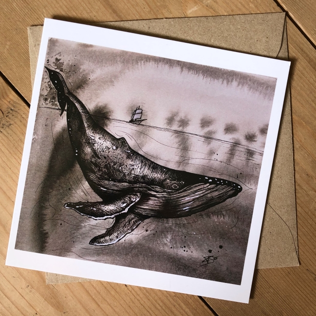 Carte de voeux Baleine