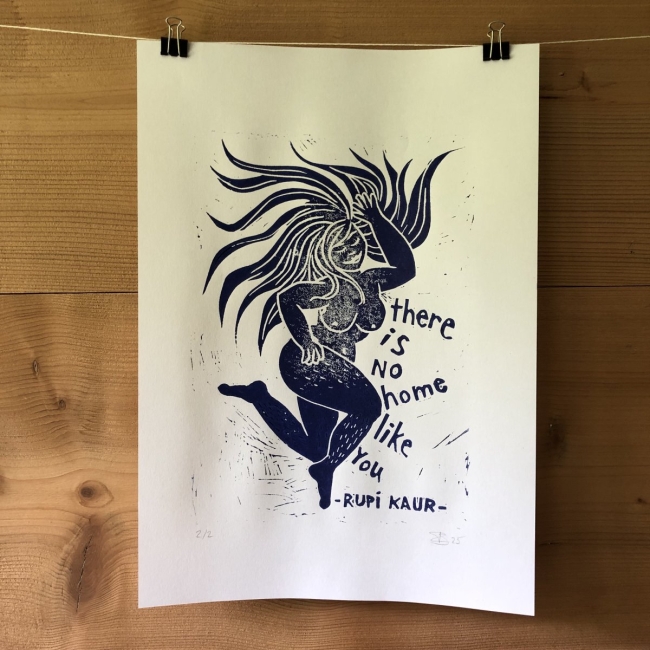 Linogravure No home like you