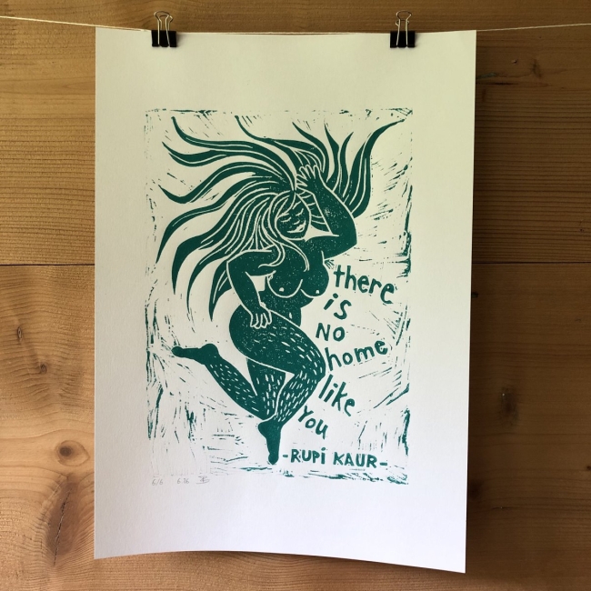 Linogravure No home like you