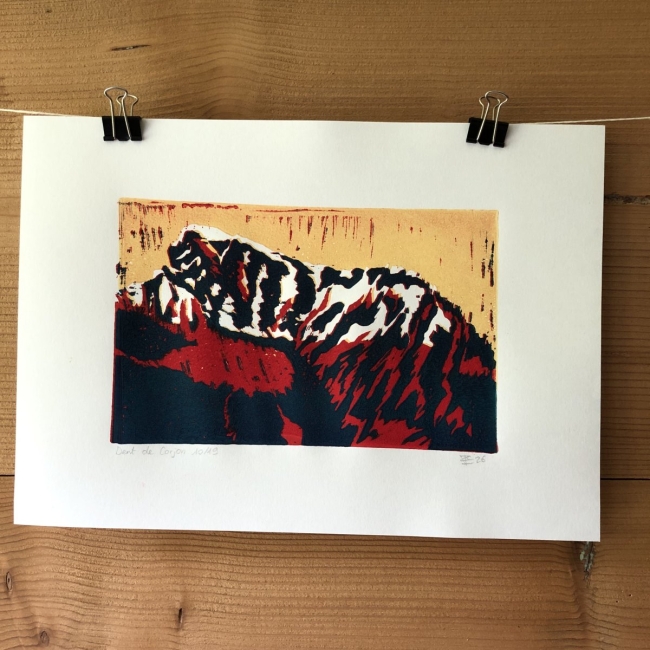 Linogravure Dent de Corjon