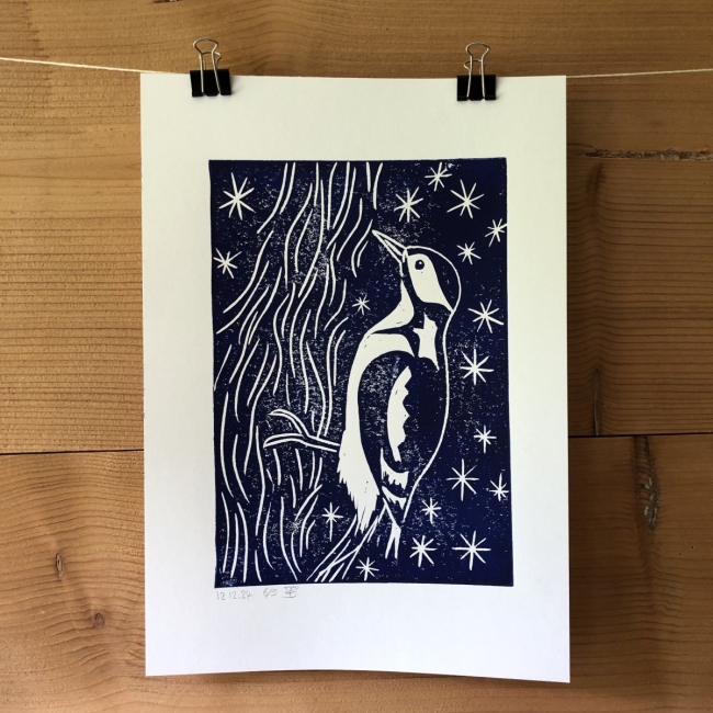 Linogravure Pic Epeiche