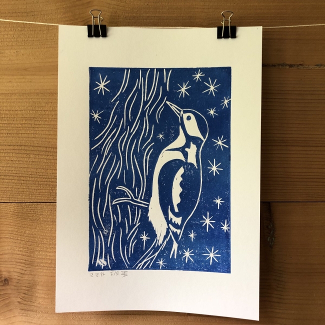 Linogravure Pic Epeiche