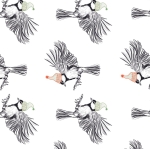 Papier cadeau mésanges